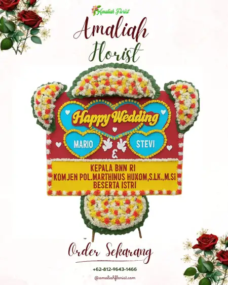 Papan Bunga Pernikahan Jurumudi Baru